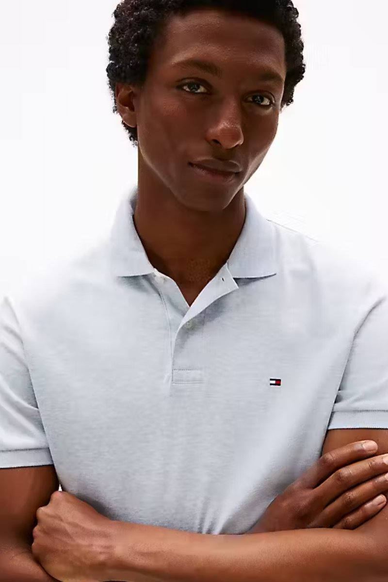 Tommy Hilfiger Liquid Cotton Poloshirt Heather Blue