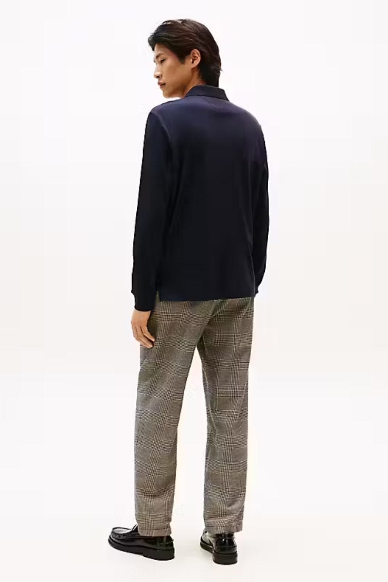 Tommy Hilfiger Long Sleeve Liquid Cotton Polo Navy