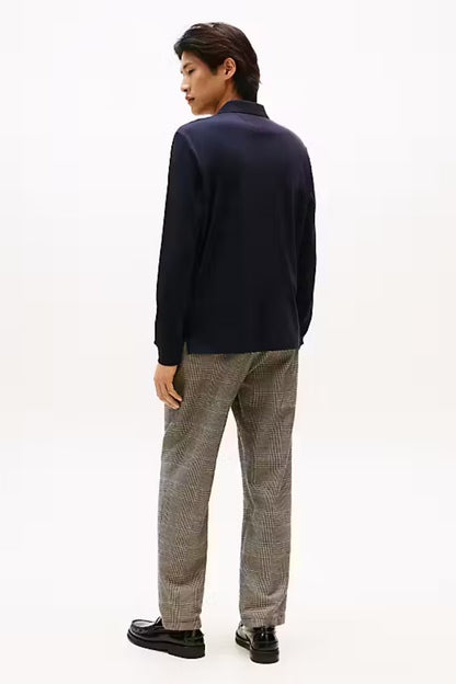 Tommy Hilfiger Long Sleeve Liquid Cotton Polo Navy