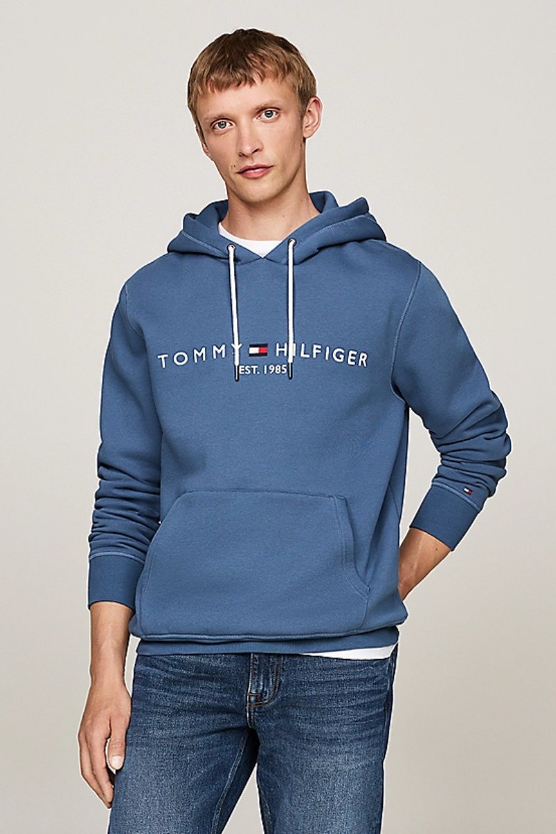 Tommy Hilfiger Logo Hoody Blue