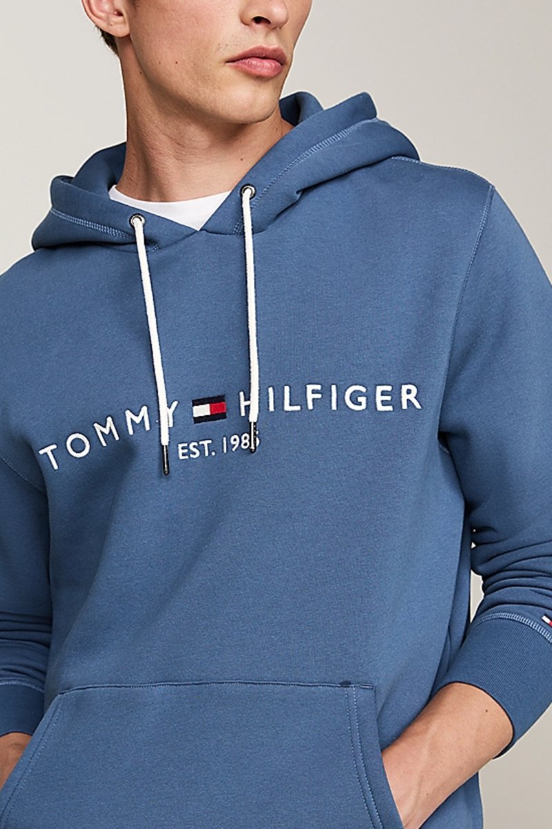 Tommy Hilfiger Logo Hoody Blue