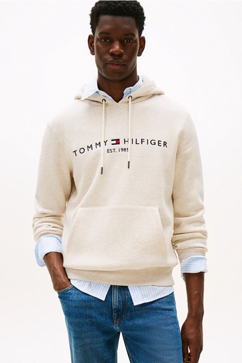 Tommy Hilfiger Logo Hoody Oatmilk