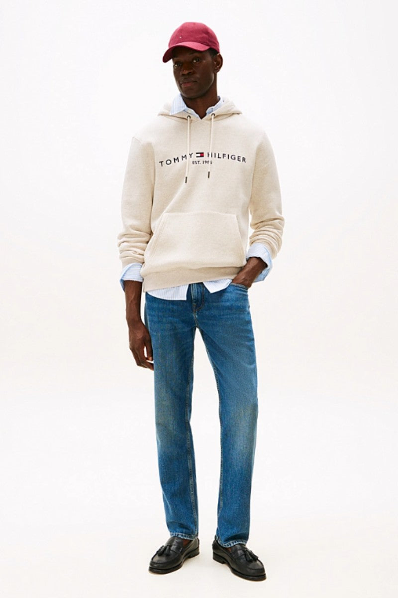 Tommy Hilfiger Logo Hoody Oatmilk