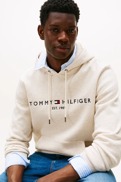 Tommy Hilfiger Logo Hoody Oatmilk