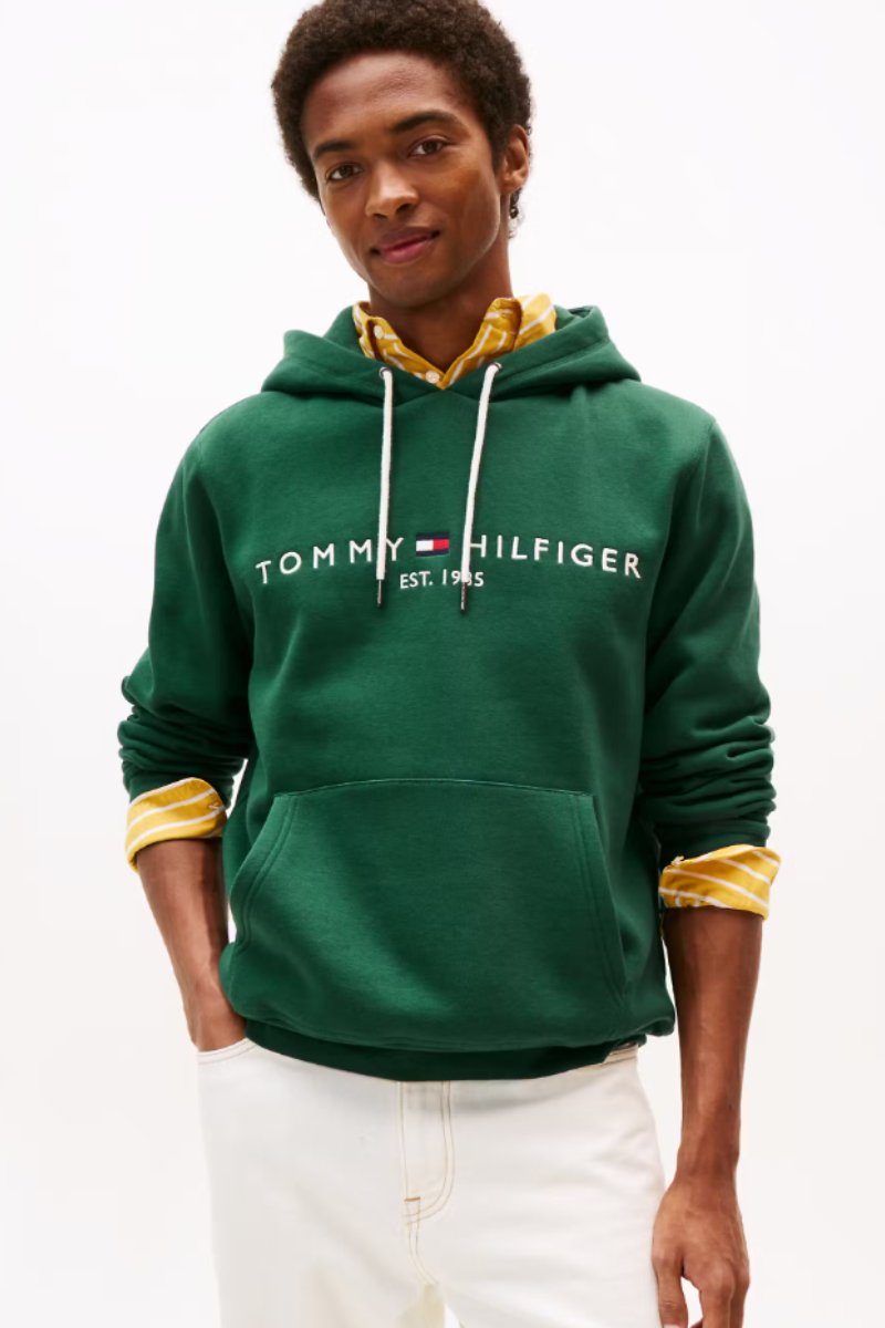 Tommy Hilfiger Tommy Logo Hoodie Green