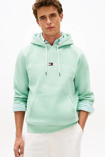 Tommy Hilfiger Logo Hoodie Crush Mint