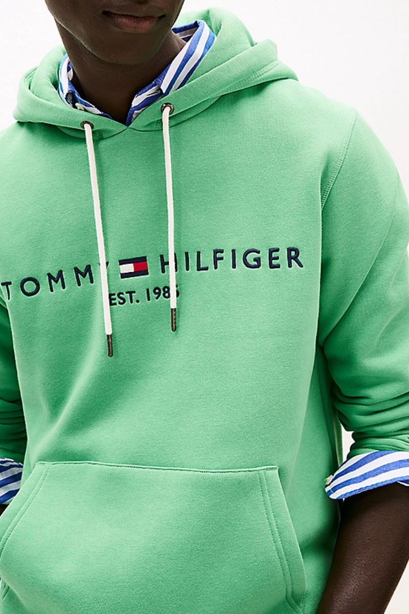 Tommy Hilfiger Logo Hoody Fort Green