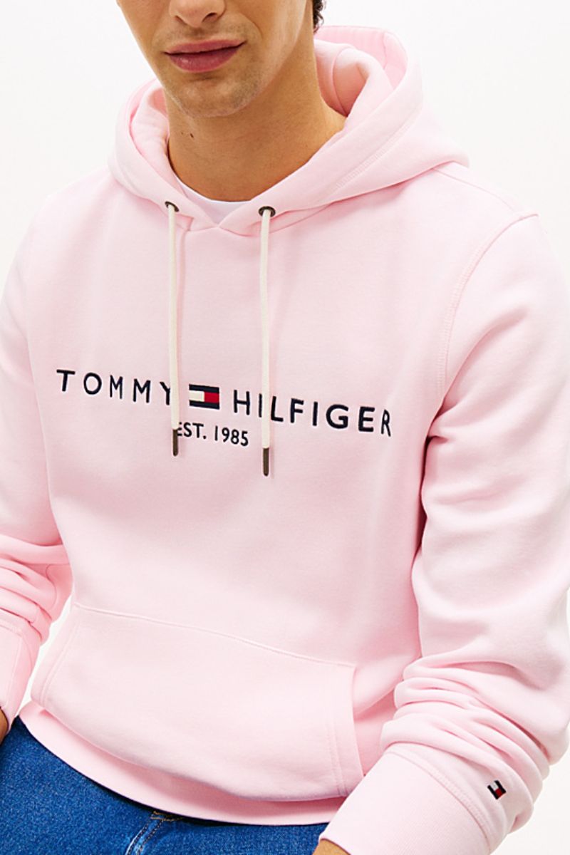 Tommy Hilfiger Logo Hoodie Pink Lily