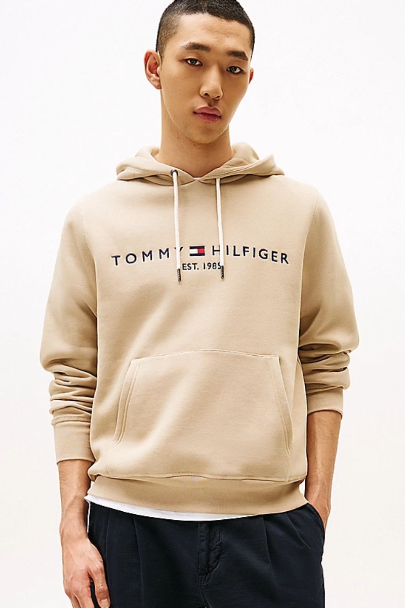 Tommy Hilfiger Logo Hoody Sandalwood