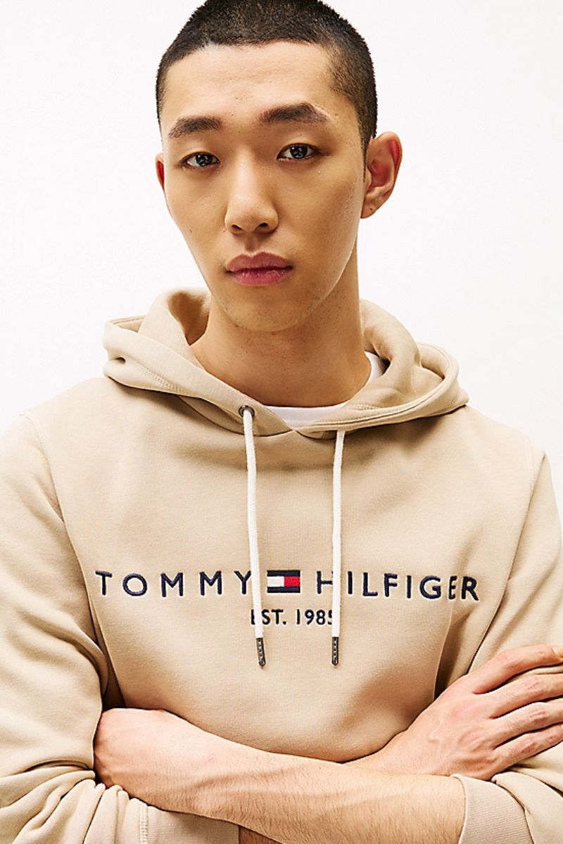 Tommy Hilfiger Logo Hoody Sandalwood