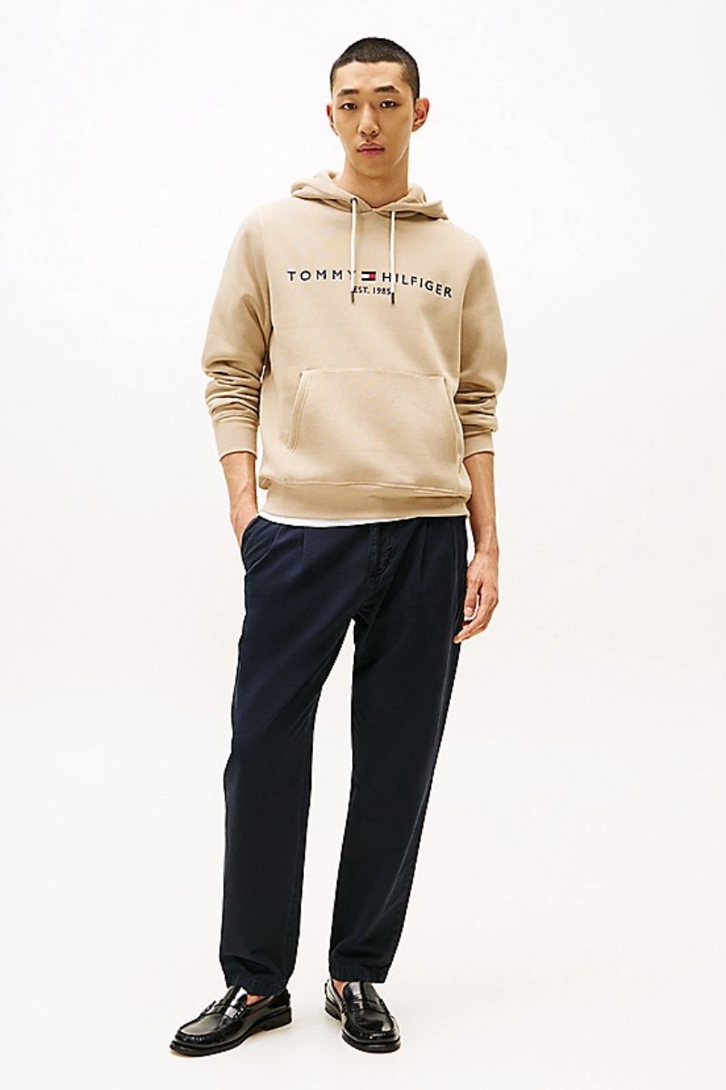 Tommy Hilfiger Logo Hoody Sandalwood