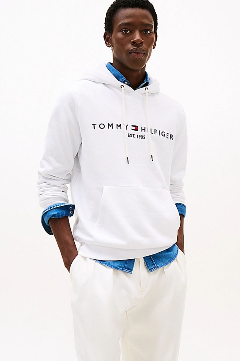 Tommy Hilfiger Logo Hoody White