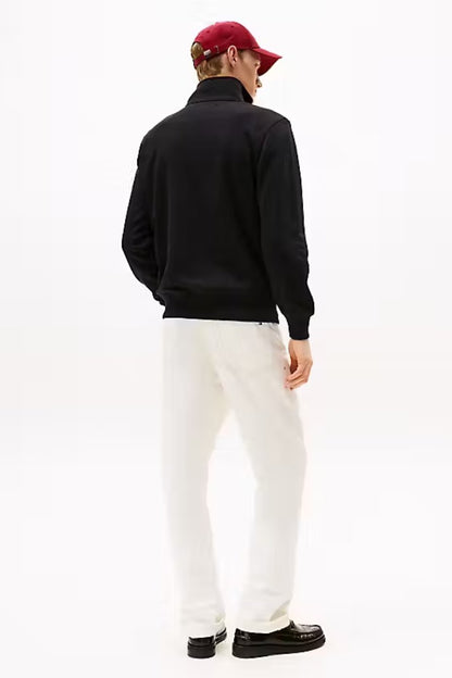 Tommy Hilfiger Logo Mockneck Black