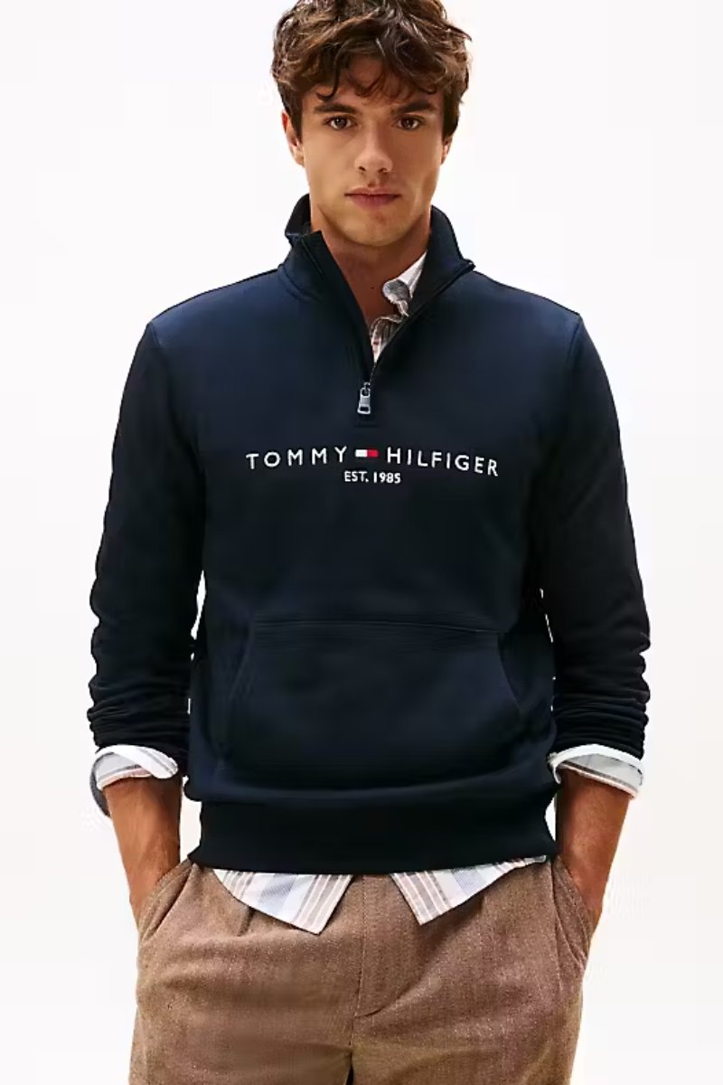 Tommy Hilfiger Logo Mockneck Navy