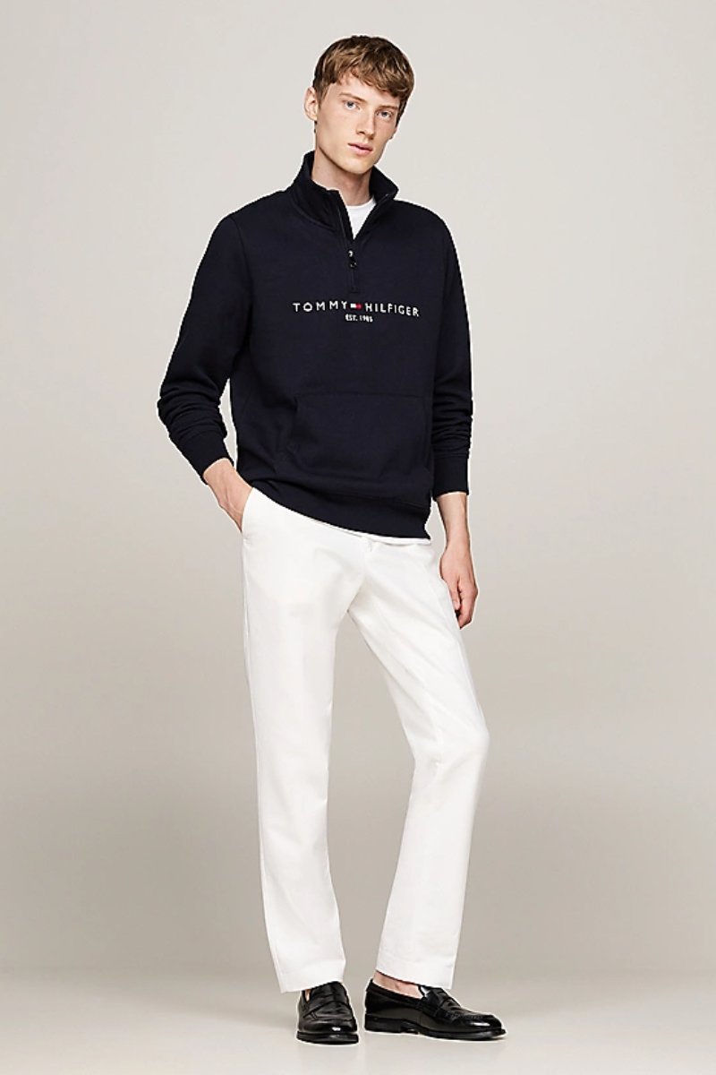 Tommy Hilfiger Logo Mockneck Navy