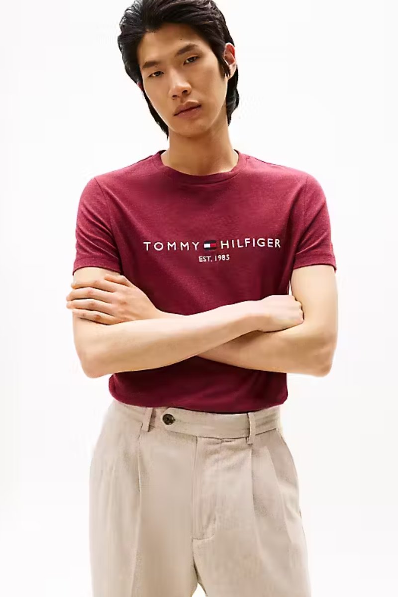 Tommy Hilfiger Logo T-Shirt Deep Rouge