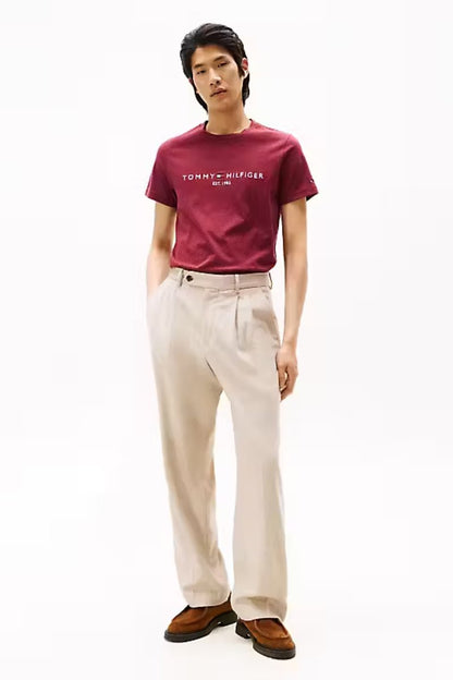 Tommy Hilfiger Logo T-Shirt Deep Rouge