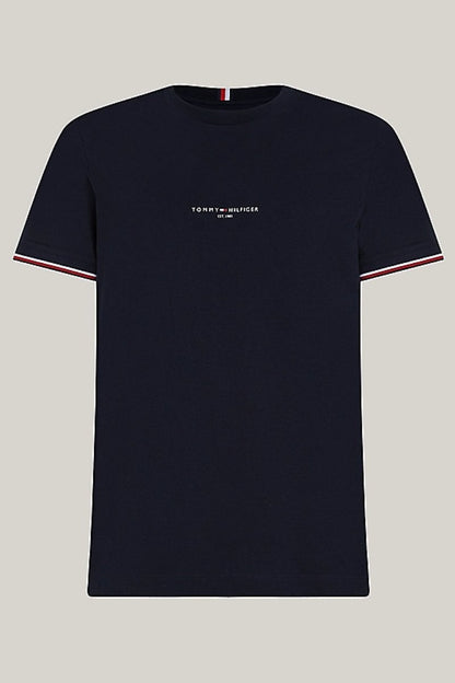 Tommy Hilfiger Logo Tipped T-Shirt Navy