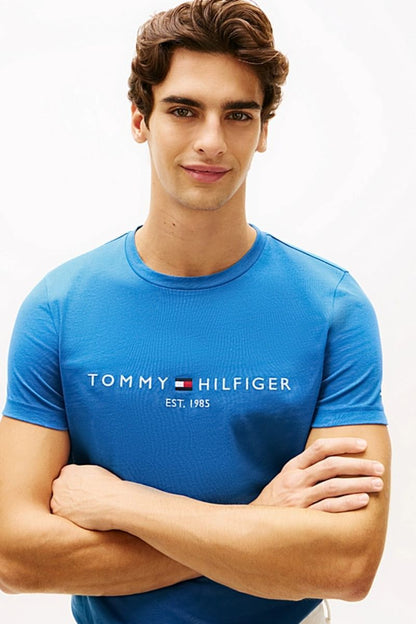 Tommy Hilfiger Logo T-Shirt Blue Orbit
