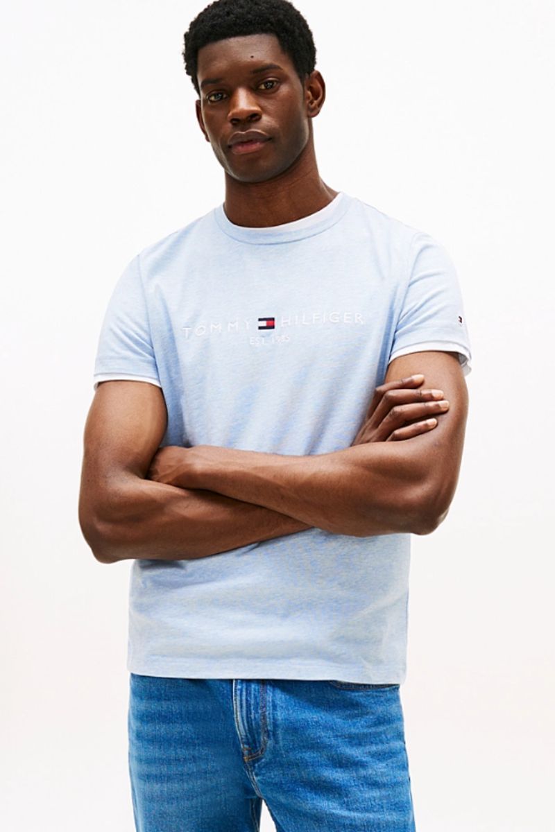 Tommy Hilfiger Logo T-Shirt Heather Blue