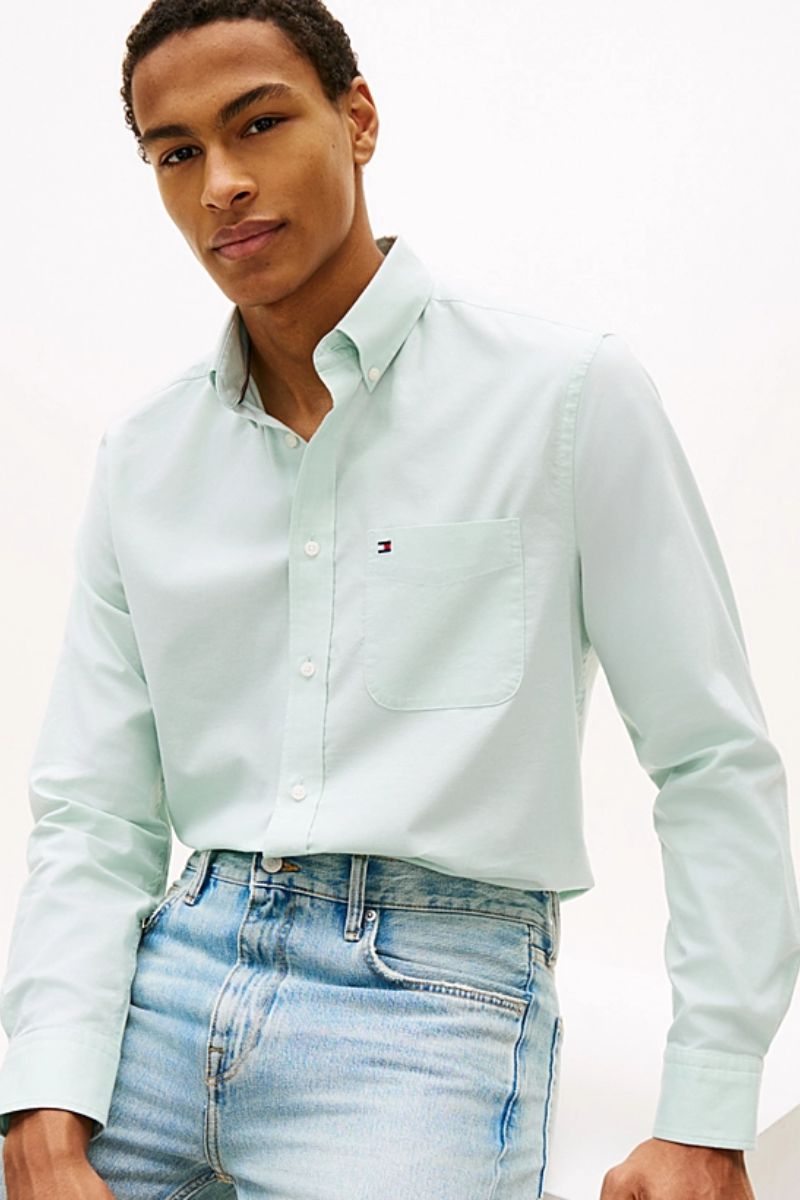 Tommy Hilfiger 42287 Oxford Solid Shirt Mint