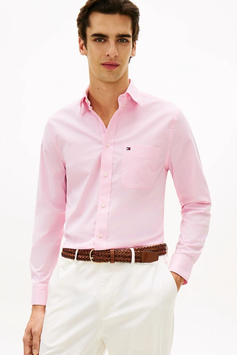 Tommy Hilfiger 42287 Oxford Solid Shirt Rose