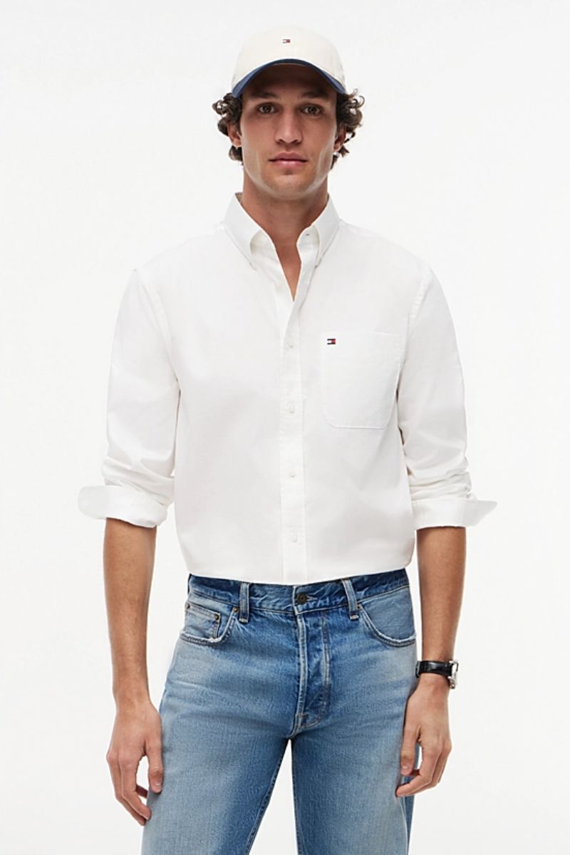 Tommy Hilfiger 42287 Oxford Solid Shirt White