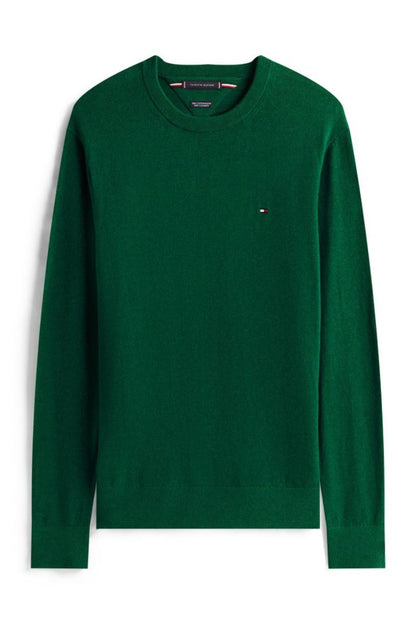 Tommy Hilfiger Pima Cotton Cashmere Crew Neck Jumper Green