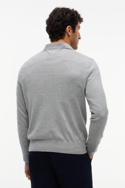 Tommy Hilfiger Pima Cotton Cashmere Crew Neck Jumper Light Grey