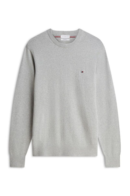 Tommy Hilfiger Pima Cotton Cashmere Crew Neck Jumper Light Grey