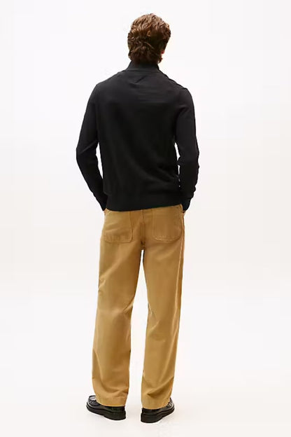 Tommy Hilfiger Pima Cashmere Half Zip Black