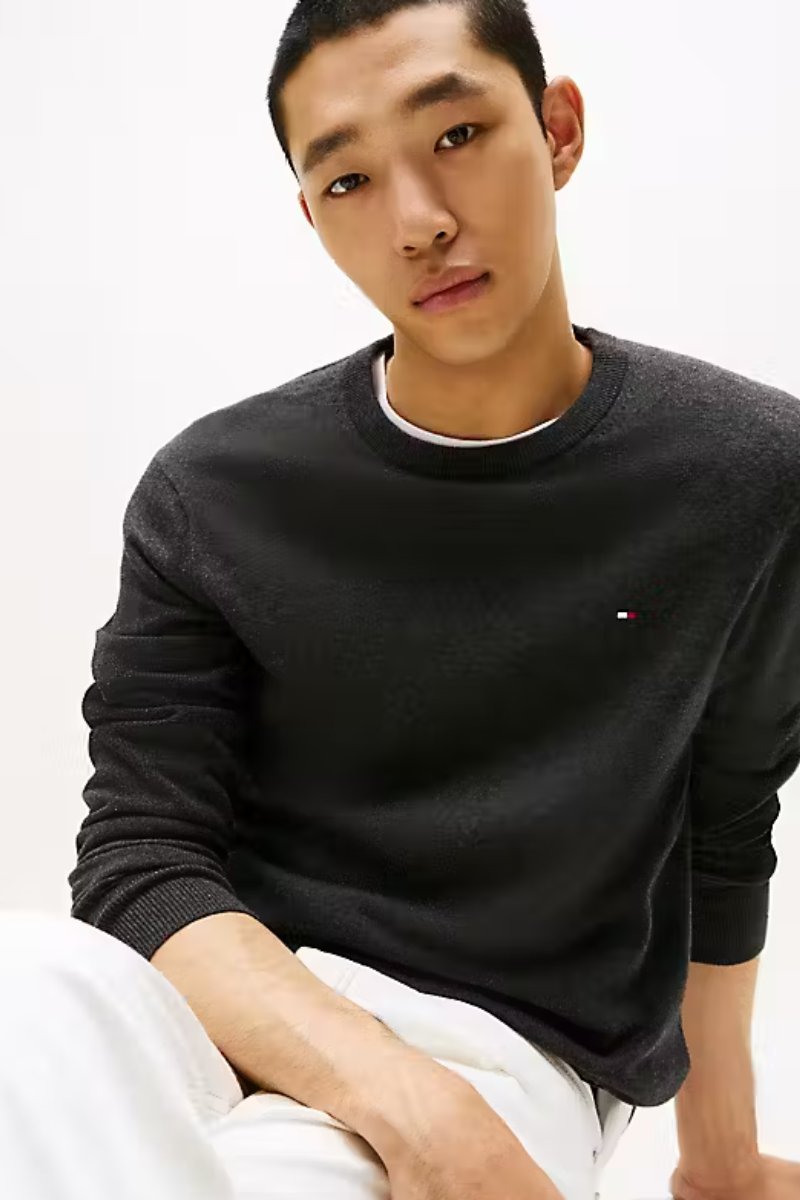 Tommy Hilfiger Pima Cotton Cashmere Crew Grey