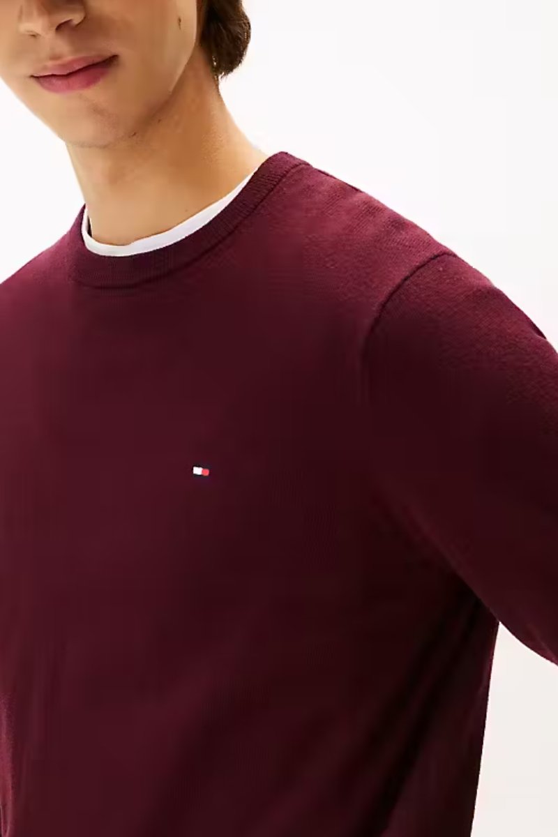 Tommy Hilfiger Pima Cotton Cashmere Crew Rouge