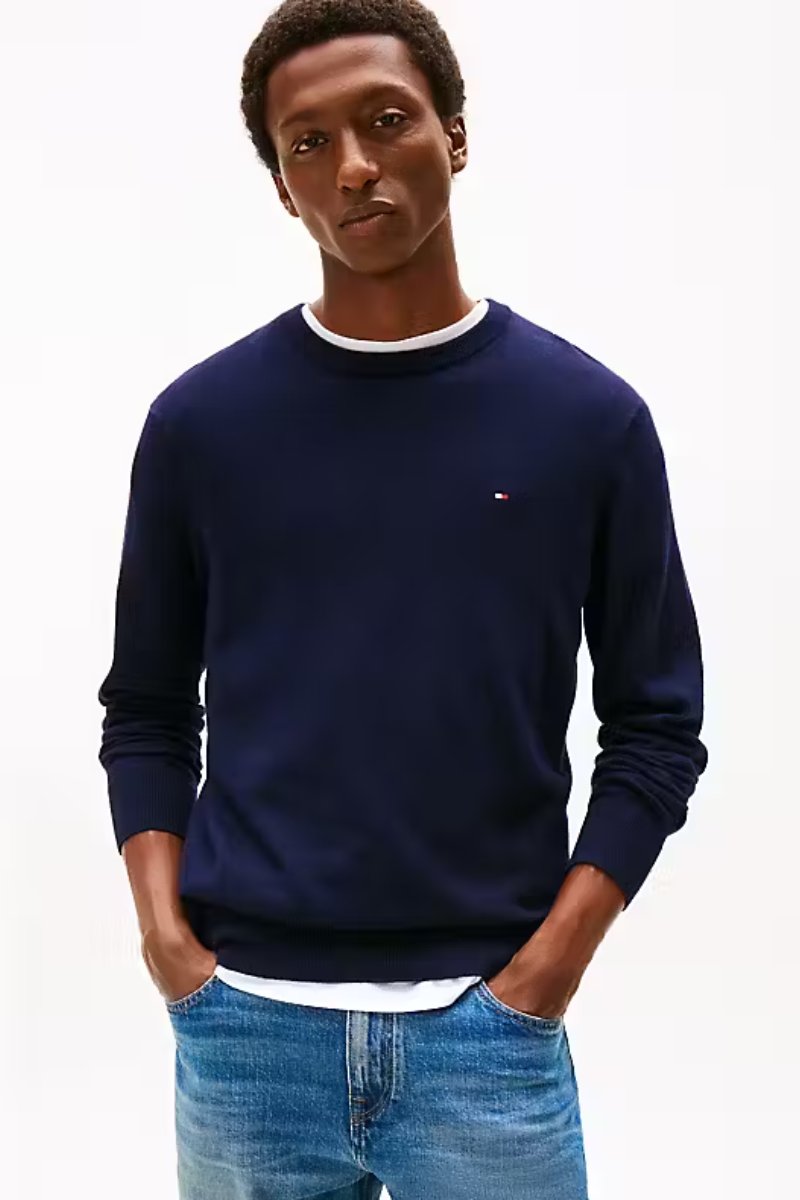 Tommy Hilfiger Pima Cotton Cashmere Crew Navy