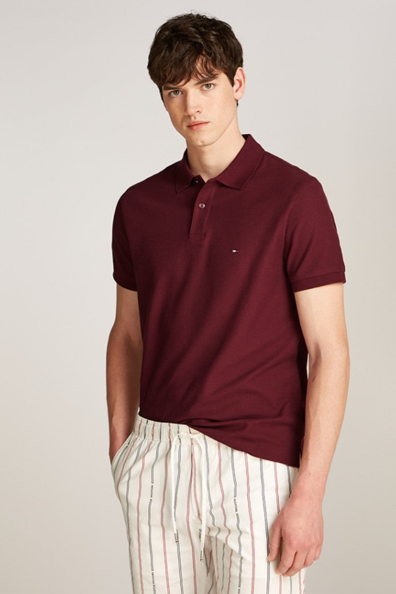 Tommy Hilfiger Pique Structure Polo Rouge