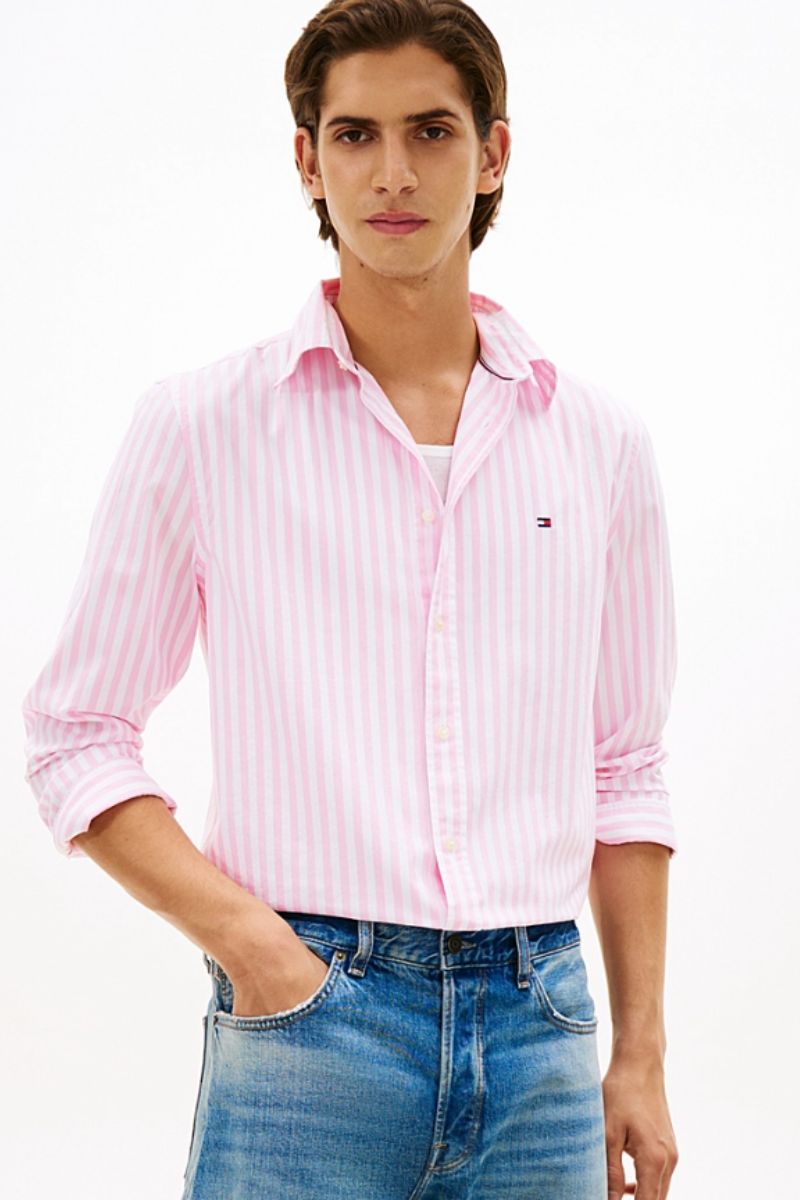 Tommy Hilfiger Flex Poplin Classic Shirt Classic Pink