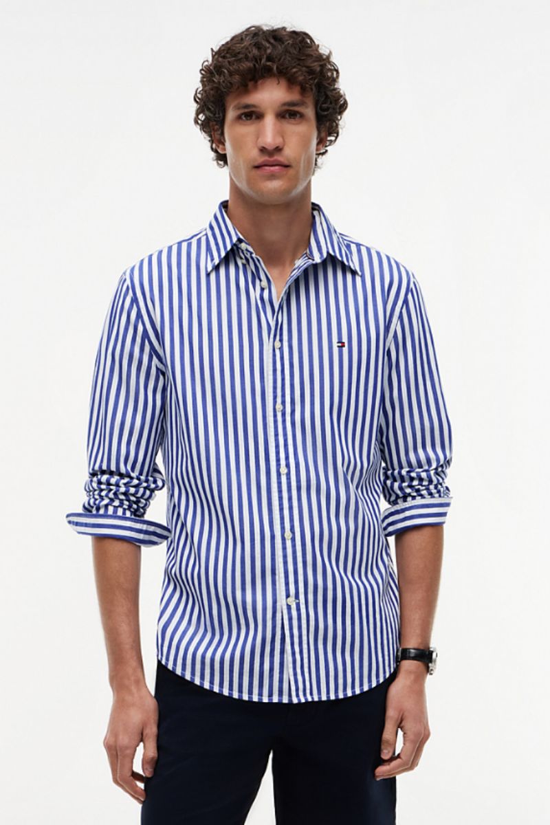 Tommy Hilfiger Flex Poplin Classic Shirt Wedge Blue