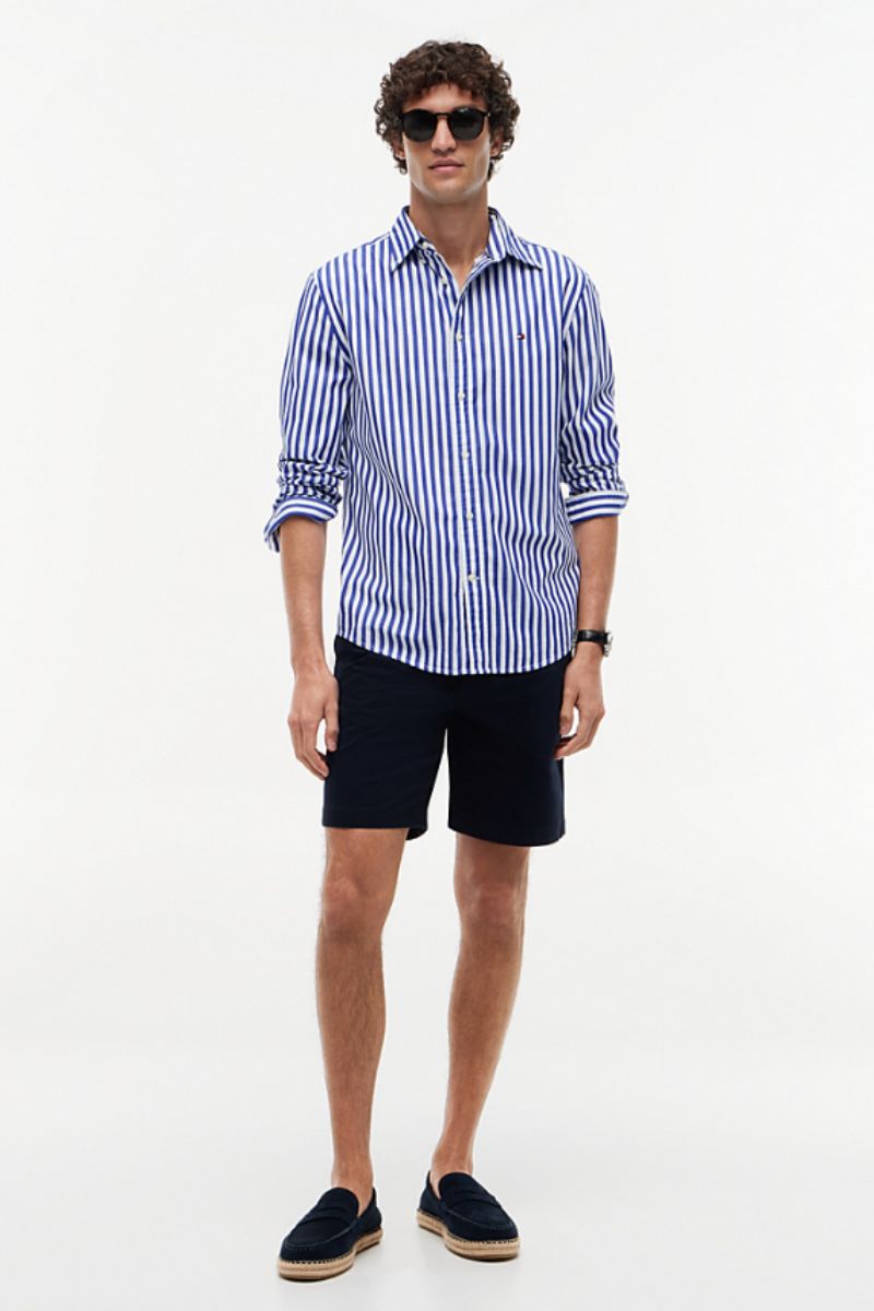 Tommy Hilfiger Flex Poplin Classic Shirt Wedge Blue