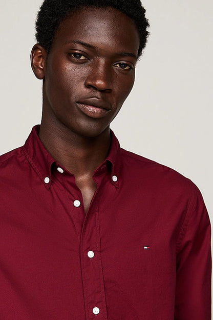 Tommy Hilfiger Flex Poplin RF Shirt Rouge