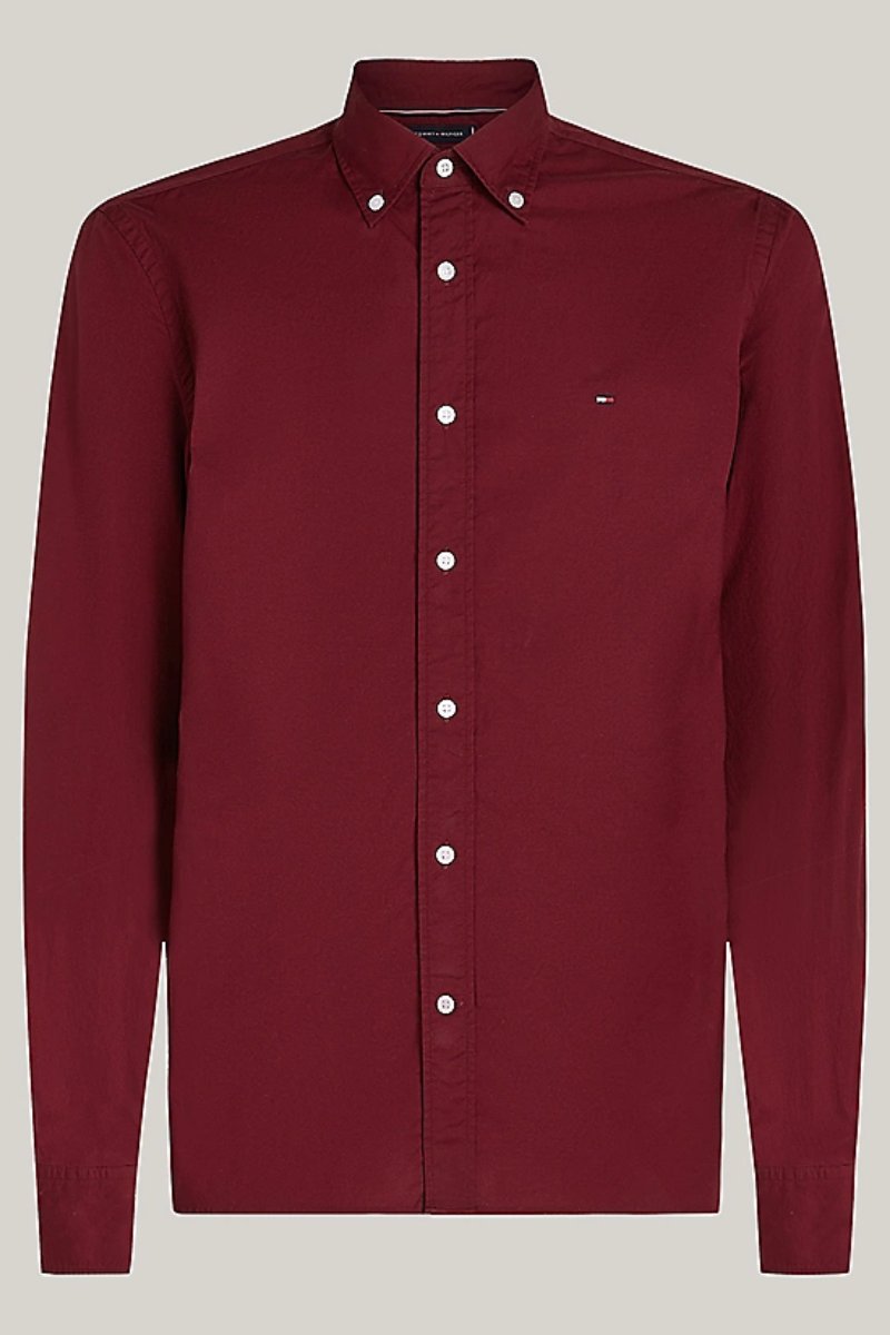 Tommy Hilfiger Flex Poplin RF Shirt Rouge