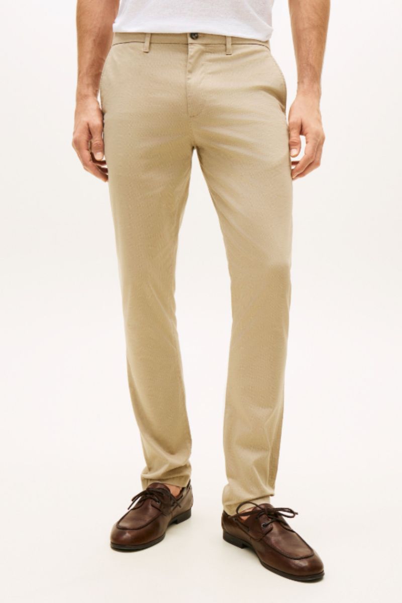 Tommy Hilfiger Bleeker Print Slim Chino Sandalwood