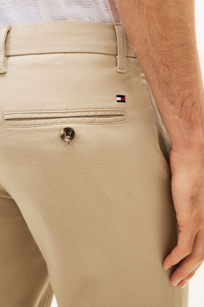 Tommy Hilfiger Bleeker Print Slim Chino Sandalwood