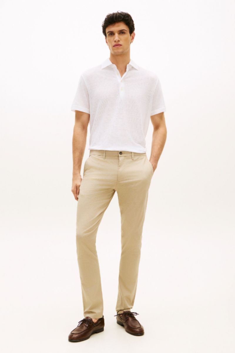 Tommy Hilfiger Bleeker Print Slim Chino Sandalwood