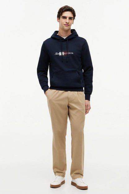 Tommy Hilfiger Script Flag Hoodie Navy