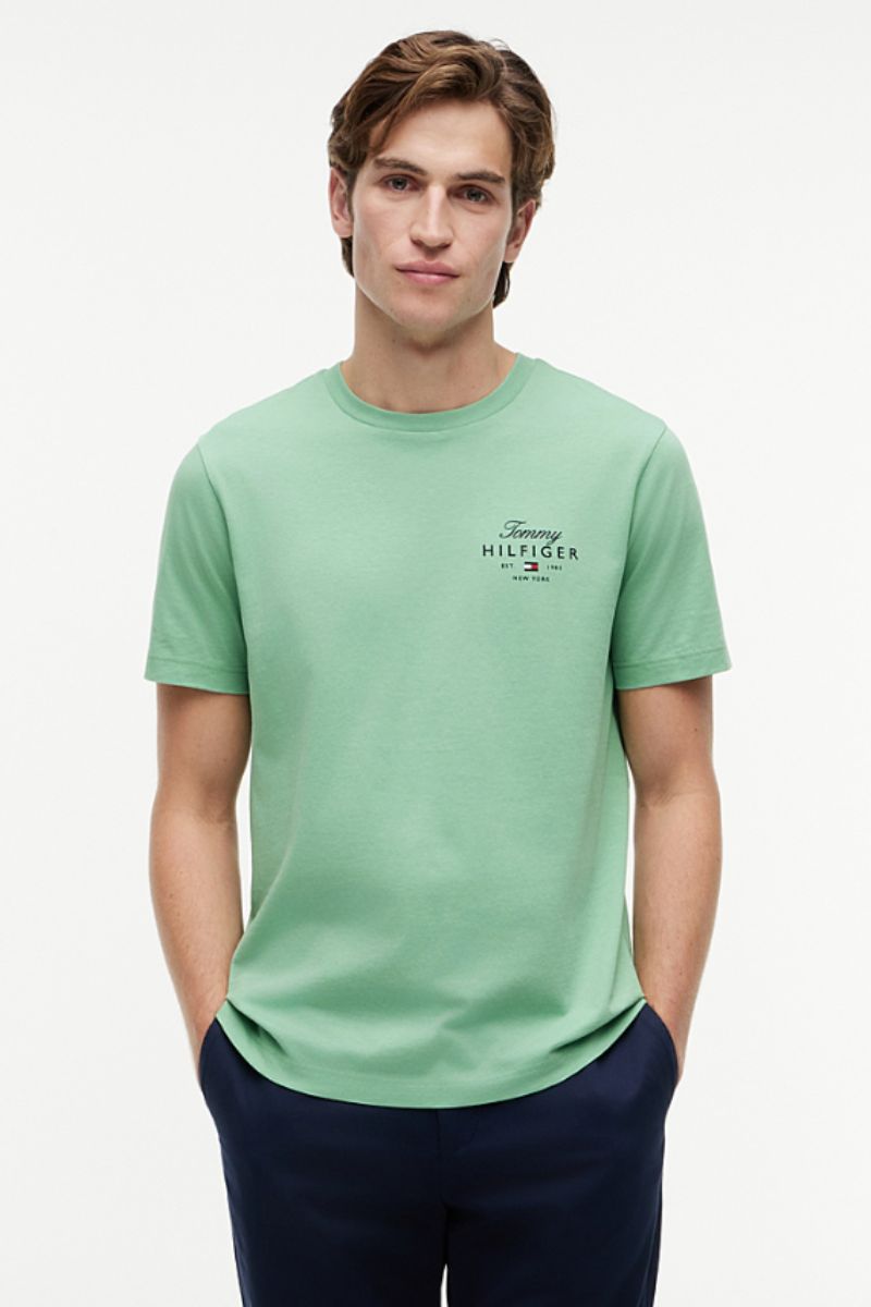 Tommy Hilfiger Script Stack T-Shirt Cut Grass