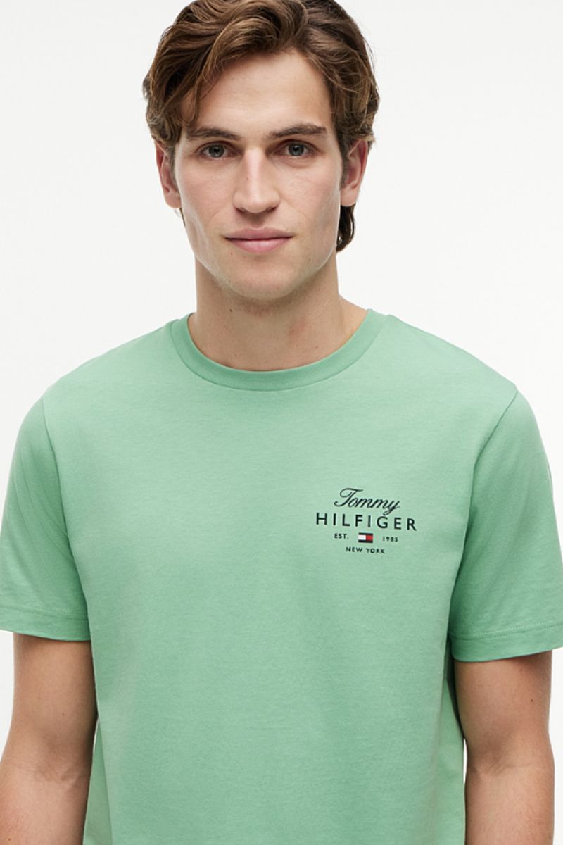Tommy Hilfiger Script Stack T-Shirt Cut Grass