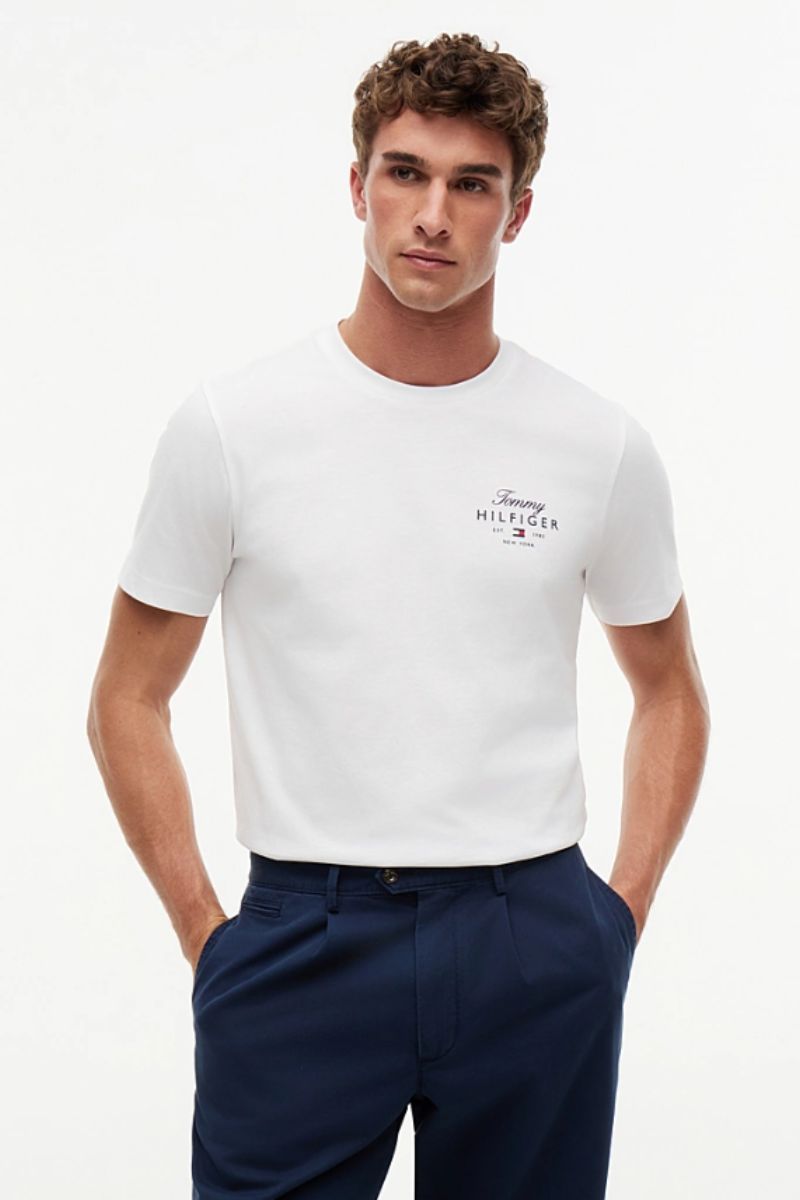 Tommy Hilfiger Script Stack T-Shirt White