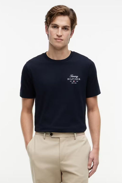 Tommy Hilfiger Script Stack T-Shirt Navy