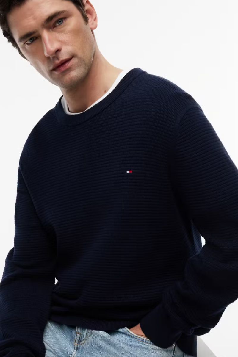 Tommy Hilfiger Seasonal Structure Crew Navy