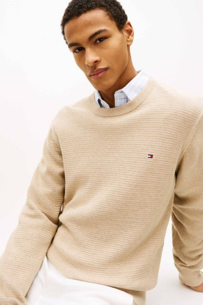 Tommy Hilfiger Seasonal Structure Crew Sandalwood